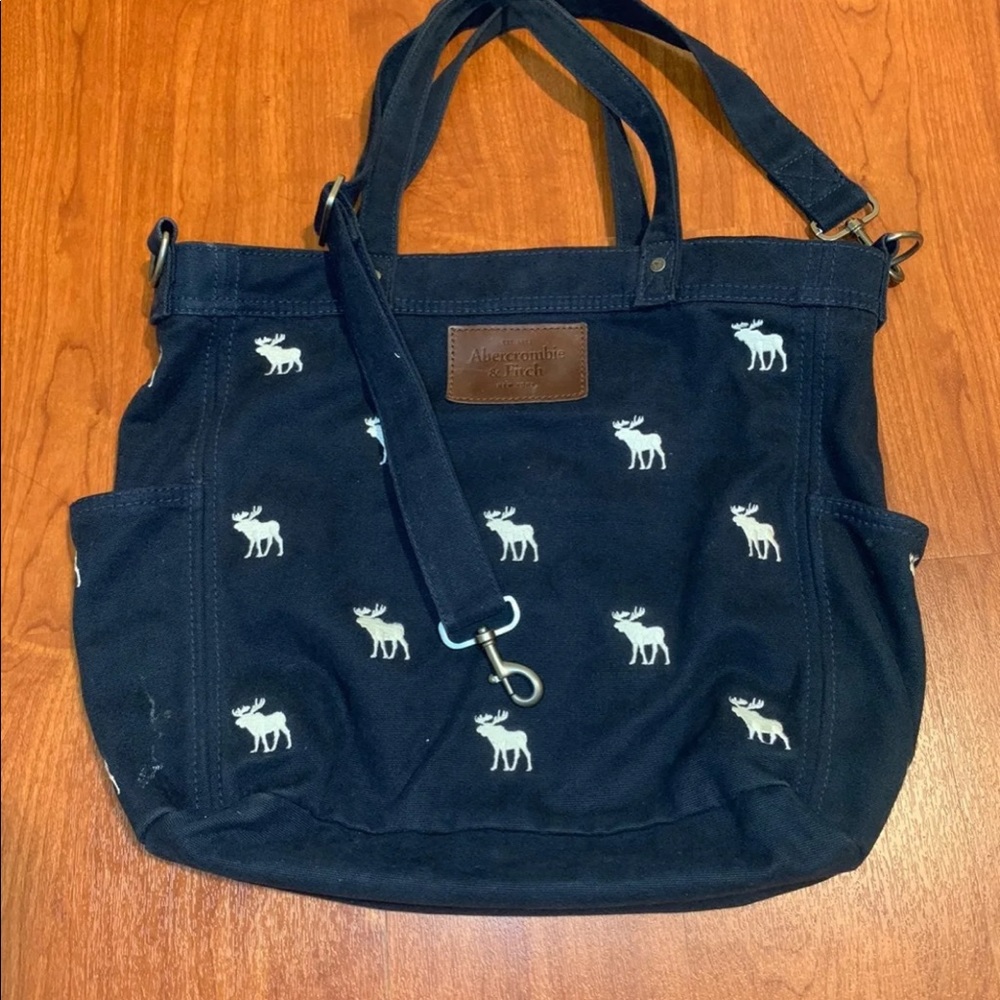 Rare vintage navy blue shoulder bag